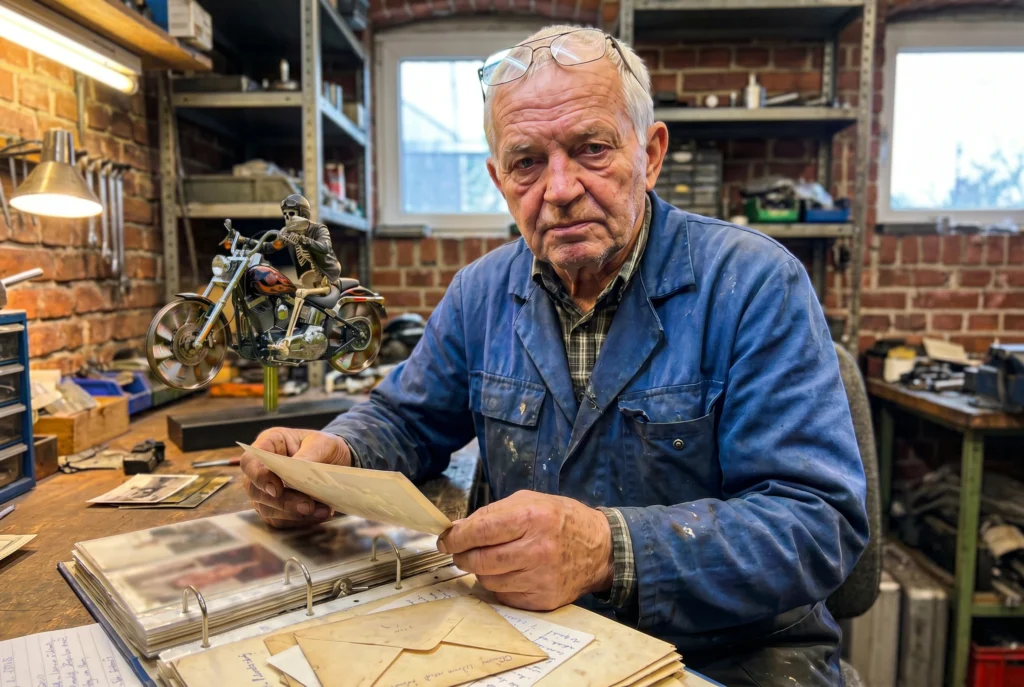 Dieter holding a Flame Rider wind spinner